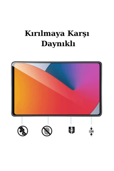 iPad 10.9 inç 10.Nesil Fuchsia Tablet Temperli Cam Ekran Koruyucu - Resim 3