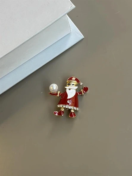 LitaeTrend Noel Baba Broş - Kırmızı ürün görseli 1