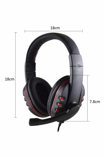 CEYLAN ADAM Oyuncu Kulaklığı Kulak Üstü Kablolu Gaming Kulaklık Mikrofonlu ANC Özelliği - Resim 4