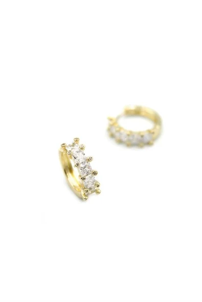 LitaeTrend Taşlı Küpe - Altın - Resim 2