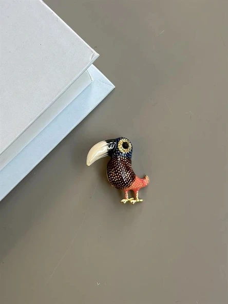 LitaeTrend Tukan Kuşu Broş - Mor ürün görseli 1