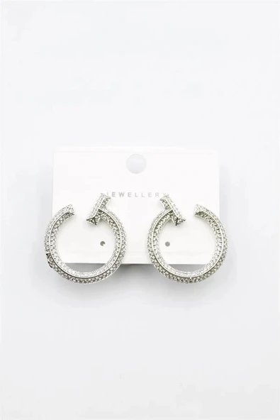 LitaeTrend Zirkon Taşlı Küpe - Gümüş ürün görseli 1