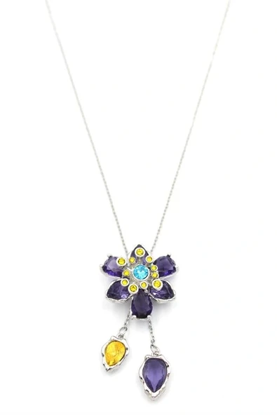 LitaeTrend Swr Çiçek Kolye - Mor ürün görseli 1