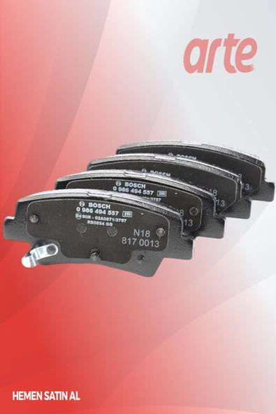 Kia Rio (2011–2017) Uyumlu | Bosch Ön ve Arka Fren Balatası Seti | %100 Orijinal | - Resim 5