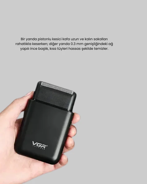 CEYLAN ADAM Taşınabilir Elektrikli Tıraş Makinesi USB Şarjlı 5W Motor ve 0.3 mm Hassas Kesim - Resim 2