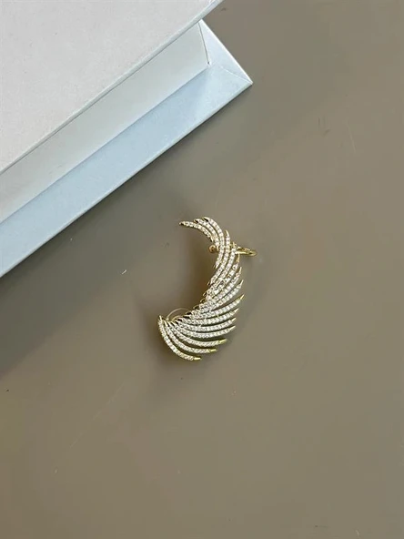 LitaeTrend Taşlı Kıkırdak Küpe - Altın ürün görseli 1