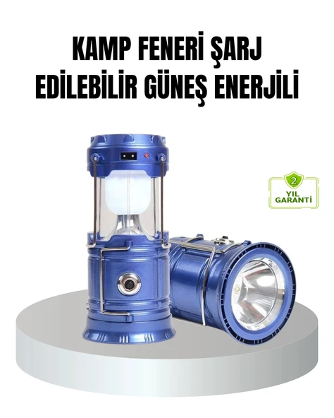 CEYLAN ADAM Güneş Enerjili Kamp Lambası Şarjlı Taşınabilir Kompakt Açık Hava Işığı ürün görseli 1
