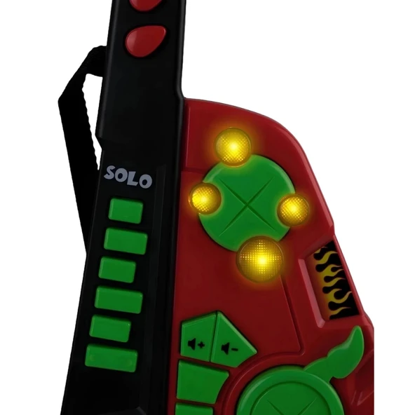 CEYLAN ADAM  Led Işıklı Melodili Askılı Müzikli Gitar - Resim 3