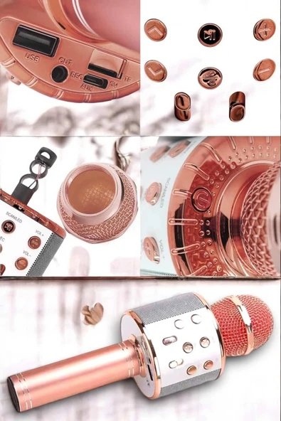 CEYLAN ADAM Kablosuz Bluetooth Karaoke Mikrofon USB ve AUX Girişli, Yüksek Ses Kalitesi - Resim 3