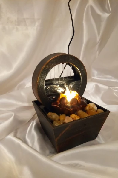 Su Şelalesi Hava Nemlendirici Led Işıklı Su Perdesi - Resim 4