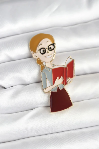 CEYLAN ADAM Öğretmen Figürlü Broş ürün görseli 1