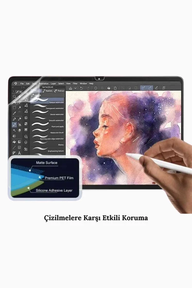 iPad Air 13 2025 M3 Çip Uyumlu Paper Like Ekran Koruyucu Gerçek Kağıt Hissi Parlama Önleyici - Resim 5