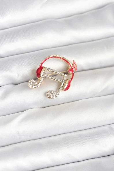 CEYLAN ADAM Kulaklıklı Nota Model Broş ürün görseli 1