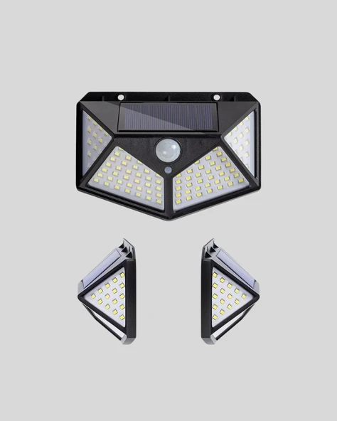 CEYLAN ADAM 100 LED Solar Lamba Hareket Algılamalı Bahçe Duvar Dış Mekan Aydınlatma - Resim 5