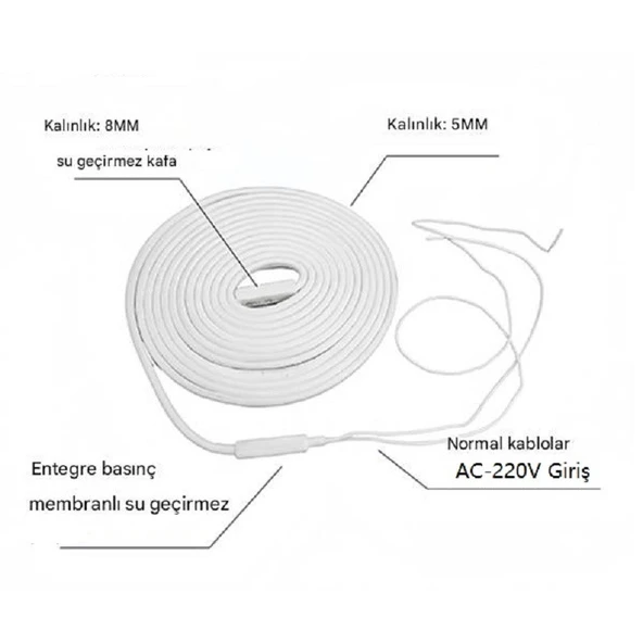 Yate10 150W 3 Metre  Silikon Isıtıcı - Resim 2