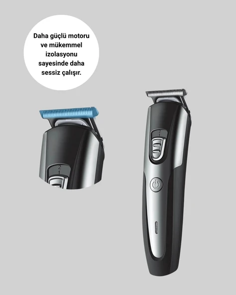 CEYLAN ADAM Ergonomik Profesyonel Tıraş Makinesi Saç Sakal Kesme ve Düzeltme - Resim 5