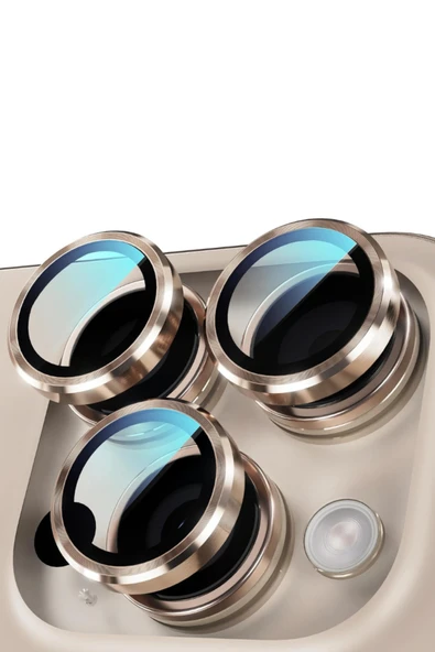 iPhone 16 Pro Max Kamera Lens Koruyucu Naturel - Resim 4