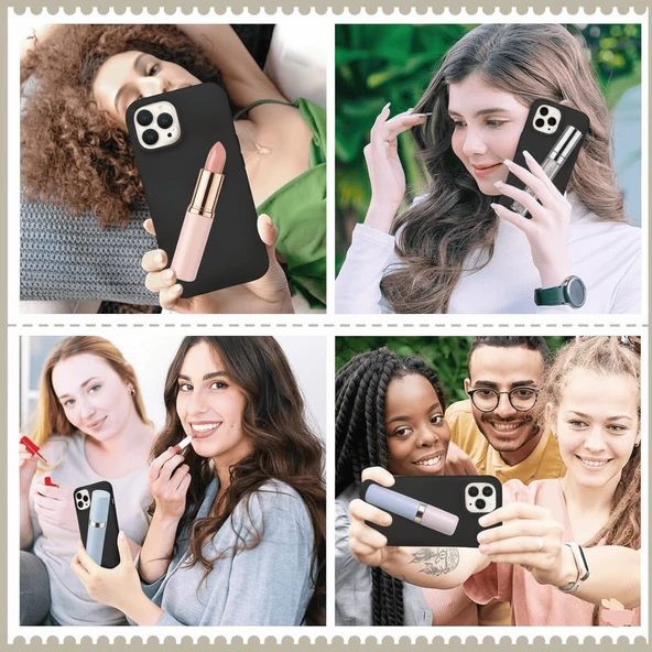 iPhone 16 Pro Max Lip Gloss Kılıf Siyah - Resim 4