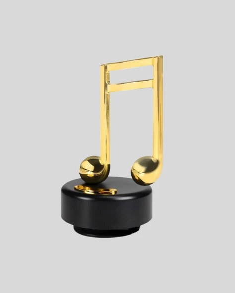CEYLAN ADAM Dönen Nota Figürlü Müzik Box Işıltılı Dekoratif Tasarım - Resim 4
