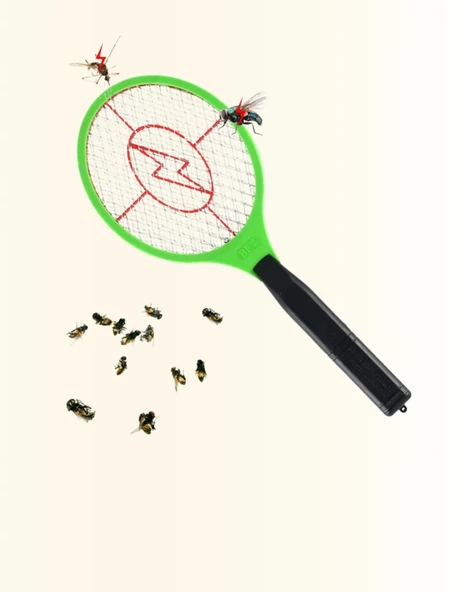 CEYLAN ADAM Pil ile Çalışan Elektrikli Sivrisinek Raketi | Kimyasal İçermeyen Hijyenik Çözüm - Resim 4