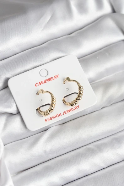 CEYLAN ADAM 14K Gold Renk Kaplama CM Kadın Küpe ürün görseli 1