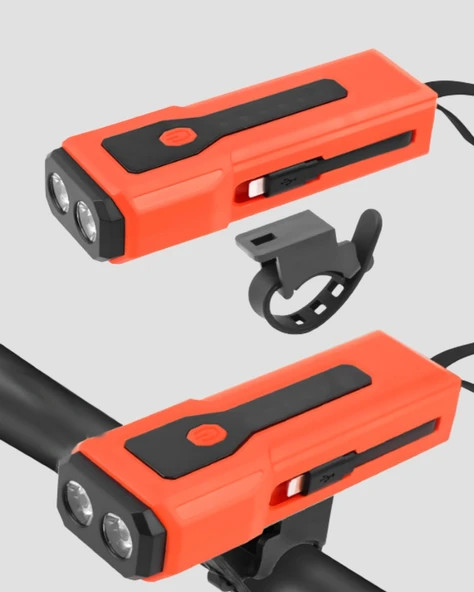 CEYLAN ADAM Su Geçirmez Bisiklet Işığı 5000 mAh Powerbankli Ön Far - Resim 4