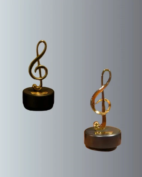 CEYLAN ADAM Dönen Sol Anahtarı Figürlü Müzik Kutusu Şık Hediyelik Dekor - Resim 3