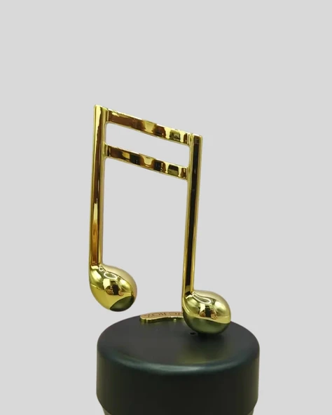 CEYLAN ADAM Dönen Nota Figürlü Müzik Box Işıltılı Dekoratif Tasarım - Resim 2
