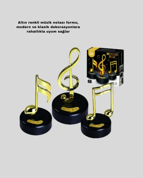 CEYLAN ADAM Nota Figürü Müzik Kutusu Melodious Model - Resim 3