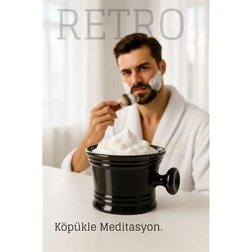 CEYLAN ADAM Retro Tıraş Tası Siyah ürün görseli 1