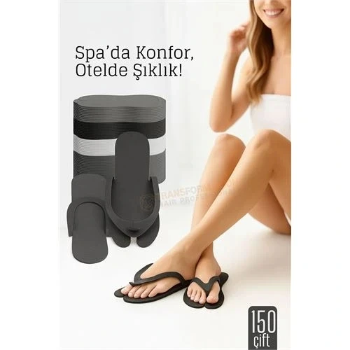 CEYLAN ADAM  Tek Kullanımlık Spa Otel  Pedikür Terliği  150 Çift 2 MM Kalınlık ürün görseli 1
