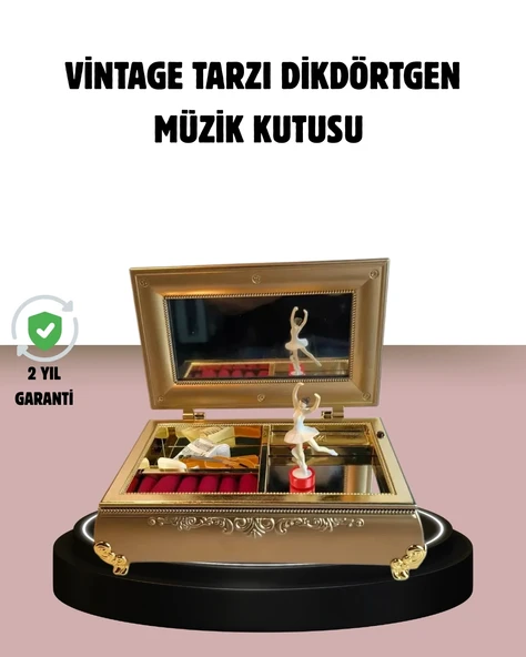 CEYLAN ADAM Balerinli Müzikli Takı Kutusu Piyano Tasarım Kız Çocuk Hediyelik ürün görseli 1