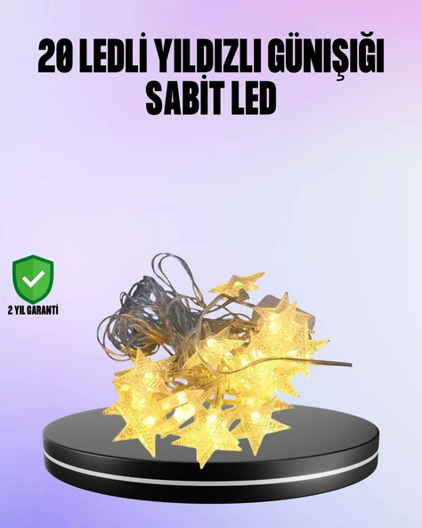 CEYLAN ADAM 5 Metre Yıldız Şeklinde Led Şerit Işık Sabit Beyaz Aydınlatma ürün görseli 1