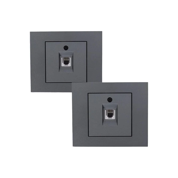 2 Adet Grano Füme Numeris Telefon Prizi Çerçeve Dahildir ürün görseli 1