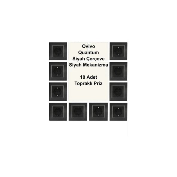 Asyagrup Ovivo Quantum Siyah Çerçeve,set - 10 Adet ürün görseli 1