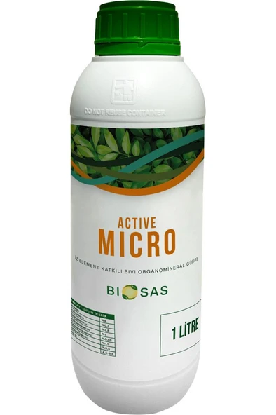 Biosas Active Micro 1 LT İz Element Katkılı Sıvı Organik Gübre ürün görseli 1