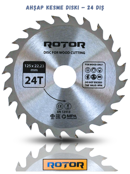 6'lı Disk seti 125x22,23 Metal+Seramik+Ahşap 6 parça - Resim 4