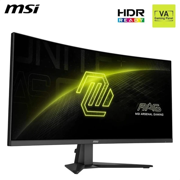 MSI 34" VA MAG 346CQ 1MS 180HZ HDMI-DP KAVISLI GAMING MONİTÖR 3440X1440 ürün görseli 1