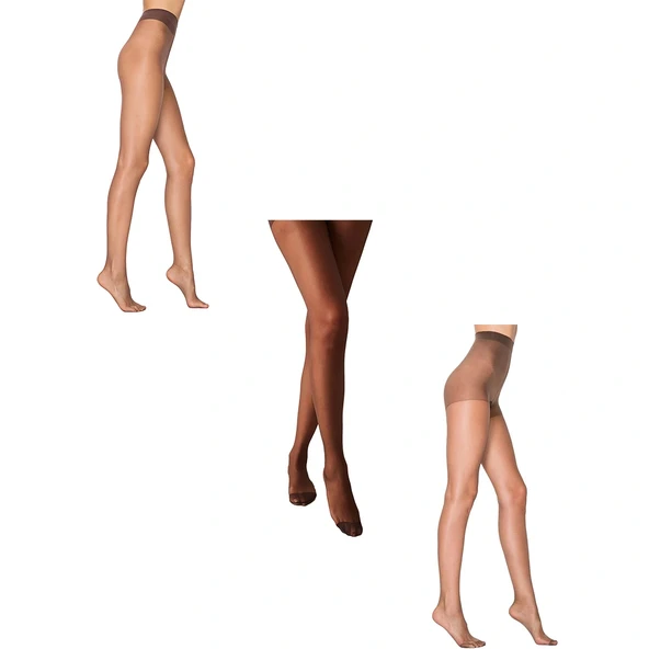 Penti Likra Fit 15 3lü Paket Parlak Külotlu Çorap L (Kestane-Mürdüm-Kızıl Siyah) ürün görseli 1