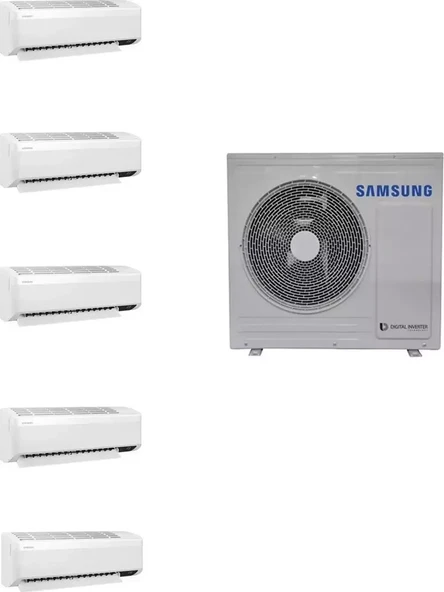 Samsung Wind Free Multi 1+5 Sistem (AJ100TXJ5KH/EA) 7+7+7+7+18 Btu 10 kw Dış Ünite ürün görseli 1