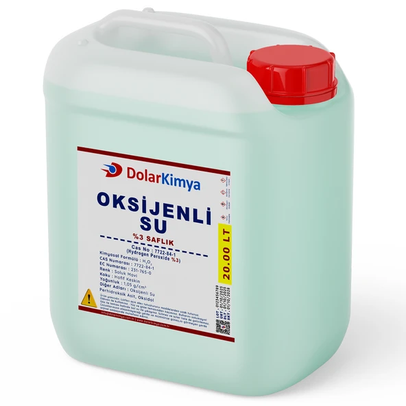 Oksijenli Su 3 Sprey Başlıklı 20 Kg (Hidrojen PerOksit) ürün görseli 1