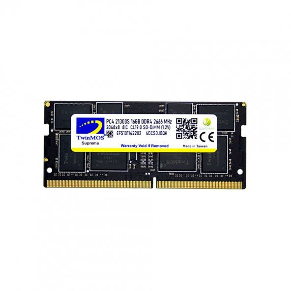 TWINMOS 16GB DDR4 2666MHZ NOTEBOOK RAM MDD416GB2666N