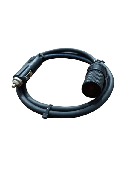Araç Çakmaklık Uzatma Kablosu 12-24 Volt 16 Amper 2 X1,5mm TTR Bakır 1 Mt-Siyah - Resim 2