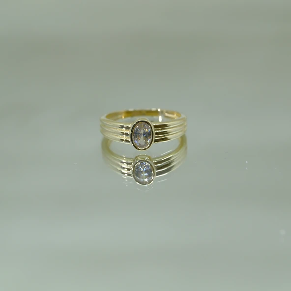 Ajda yüzük 925 Ayar 1,00 ct Gümüş Yüzük - Resim 6