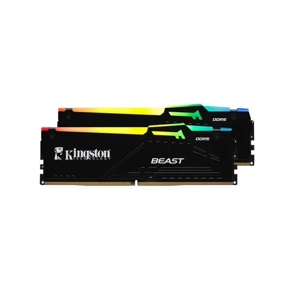 KINGSTON KF556C36BBEAK2-64TR Beast RGB DDR5-5600Mhz 64GB (2x32GB) C36 (36-38-38) 1.25V AMD EXPO INTEL XMP Bellek ürün görseli 1