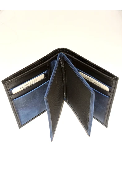 Monalisa Home Lüks Gösterişli Bol Bölmeli Çift Renk Cüzdan - Resim 2