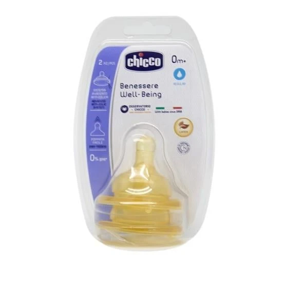 Chicco Biberon Emziği 0ay+2li Normal Akış Kauçuk ürün görseli 1