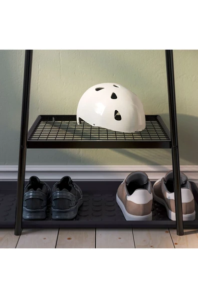 - ALGANAS, ayaklı askılık, siyah, 46x39x166 cm - Resim 5