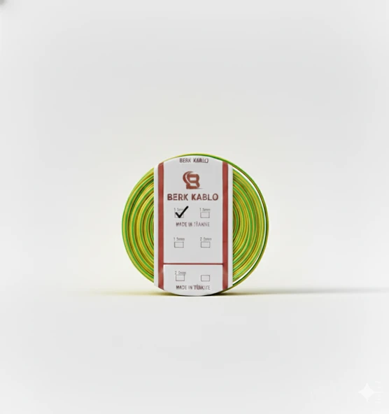 1.5 MM NYA CCA TAM KESİT SARI-YEŞİL 100 METRE ürün görseli 1