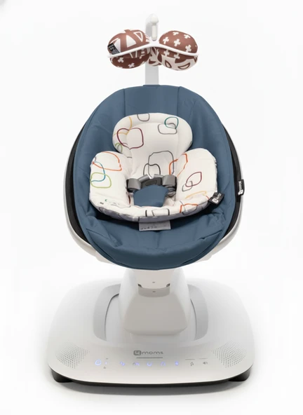 4moms Mamaroo 5.0 Elektrikli Ana Kucağı - Slate Blue + Yenidoğan Destek Pedi ürün görseli 1